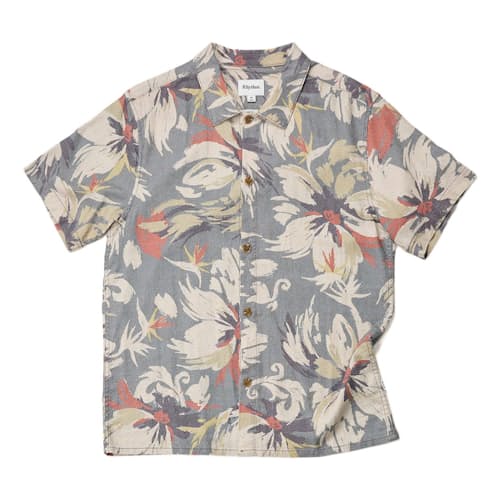 laydown image of Tropical Camo Short Sleeve Shirt