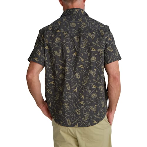 on model image of H Bar B Short Sleeve Snapshirt