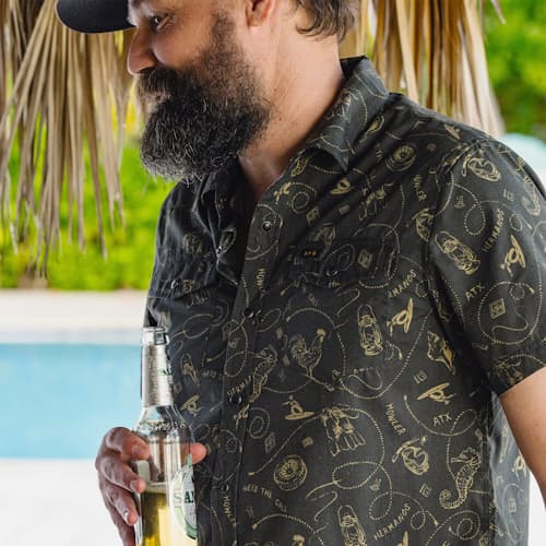 lifestyle image of H Bar B Short Sleeve Snapshirt