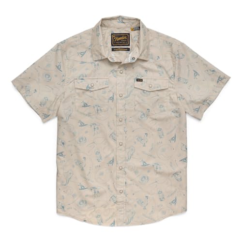 laydown image of H Bar B Short Sleeve Snapshirt