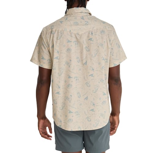 on model image of H Bar B Short Sleeve Snapshirt