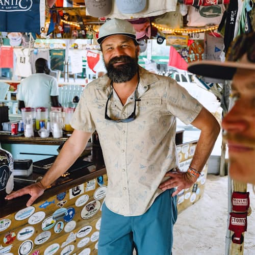 lifestyle image of H Bar B Short Sleeve Snapshirt
