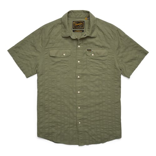laydown image of H Bar B Short Sleeve Snapshirt