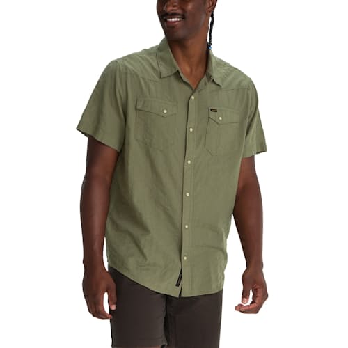 on model image of H Bar B Short Sleeve Snapshirt