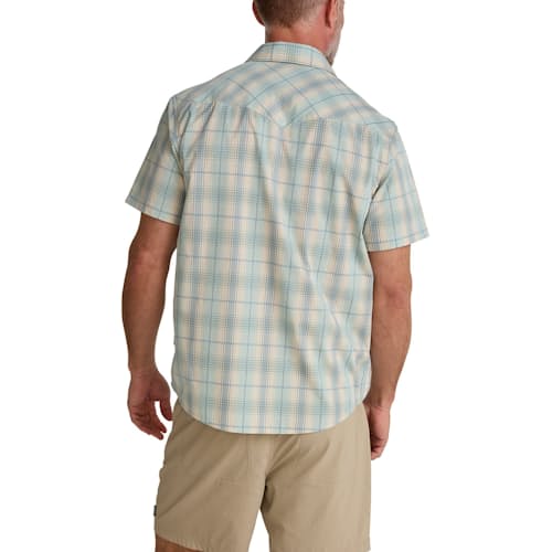 on model image of H Bar B Short Sleeve Snapshirt