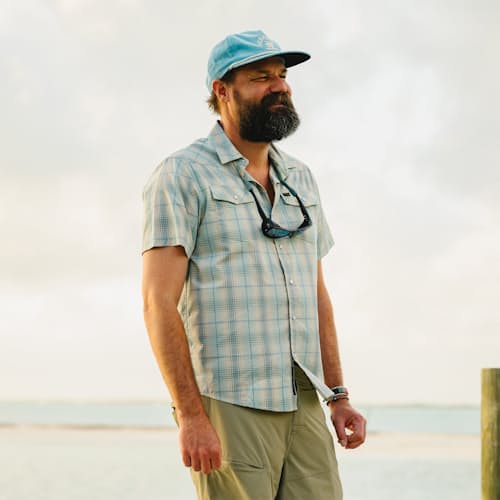 lifestyle image of H Bar B Short Sleeve Snapshirt