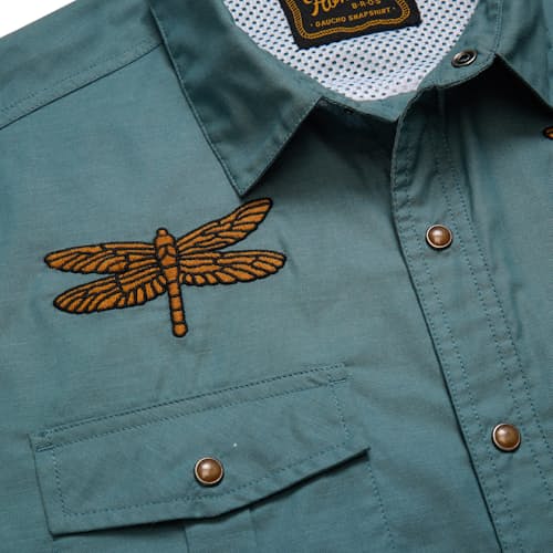 laydown detail image of Gaucho Long Sleeve Snapshirt