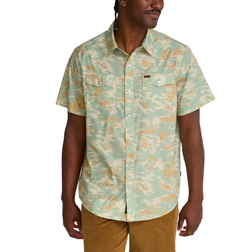 on model image of H Bar B Short Sleeve Snapshirt