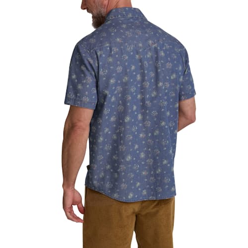 on model image of H Bar B Short Sleeve Snapshirt