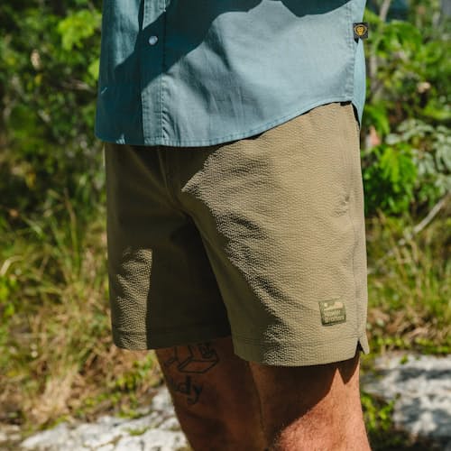 lifestyle image of Salado Seersucker Shorts - 7"