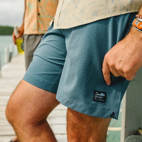 lifestyle image of Salado Seersucker Shorts - 7"