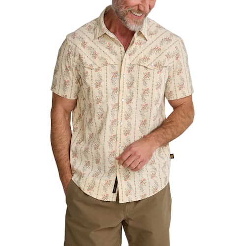 on model image of Open Country Tech Short Sleeve Shirt