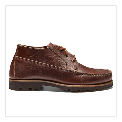 laydown image of Flint and Tinder x Rancourt & Co. Acadia Chukka Boot