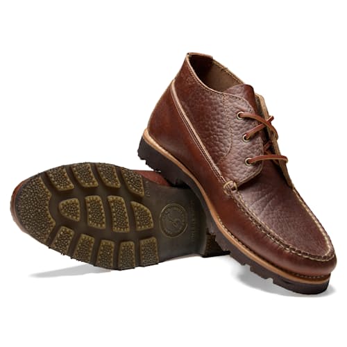 laydown image of Flint and Tinder x Rancourt & Co. Acadia Chukka Boot