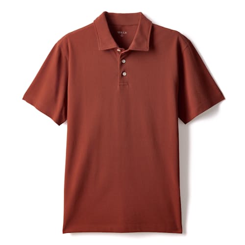 laydown image of Fino Pique Polo