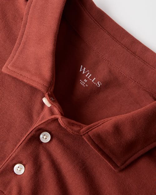 laydown detail image of Fino Pique Polo