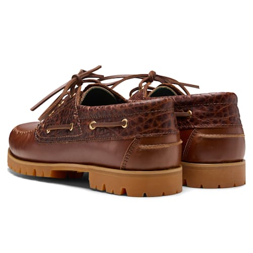 laydown image of Aztec Boat Shoe