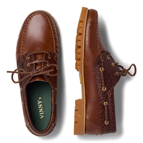 laydown image of Aztec Boat Shoe