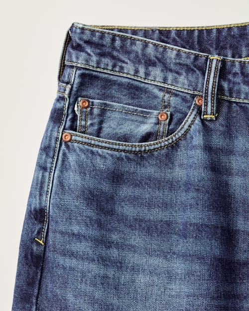 laydown detail image of Rigid Selvedge Denim - HB Athletic Straight