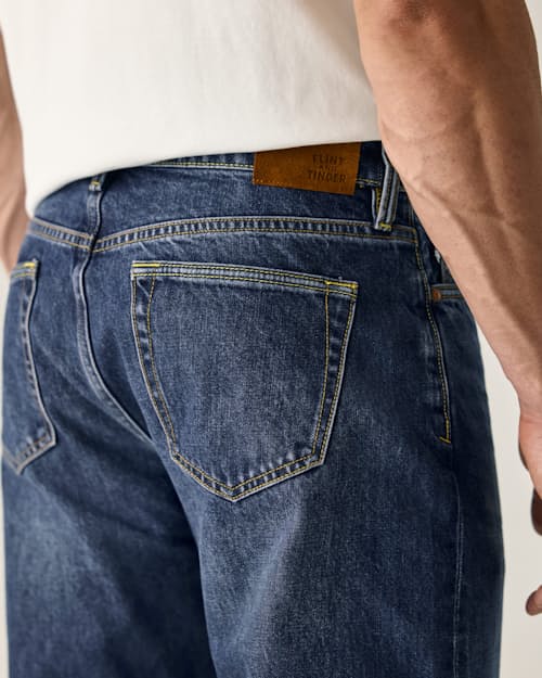 on model image of All-Cotton Selvedge Denim - HB Straight