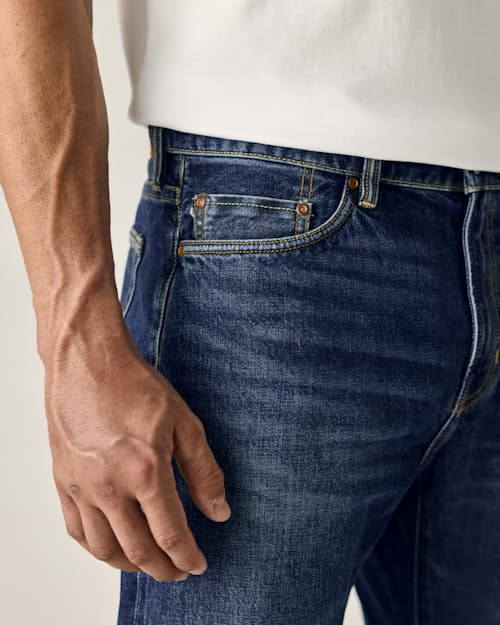 on model image of All-Cotton Selvedge Denim - HB Straight