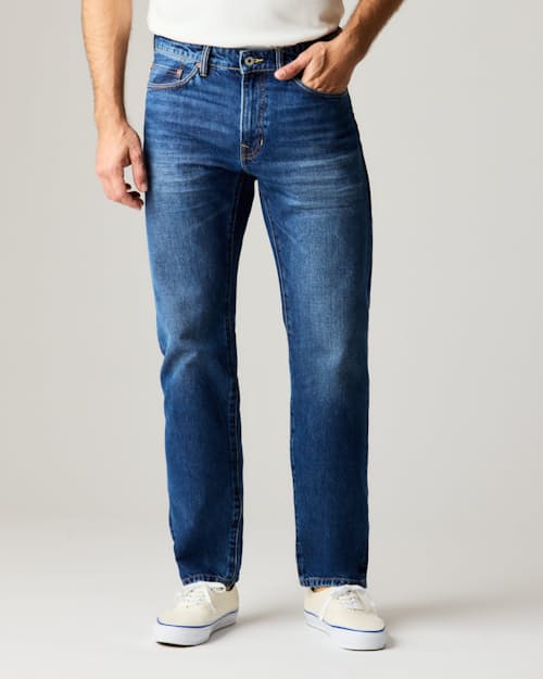 lifestyle image of Rigid Selvedge Denim - HB Straight