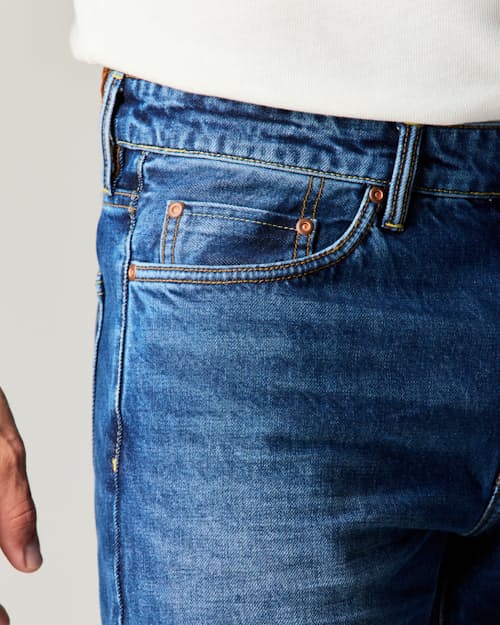 lifestyle image of Rigid Selvedge Denim - HB Straight