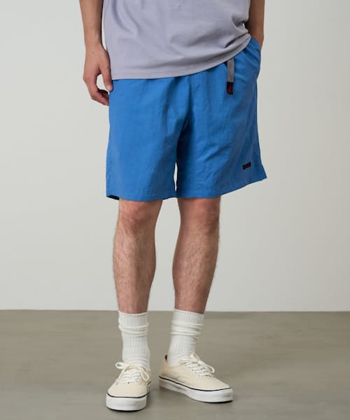 on model image of Nylon Packable G-Short - 9"