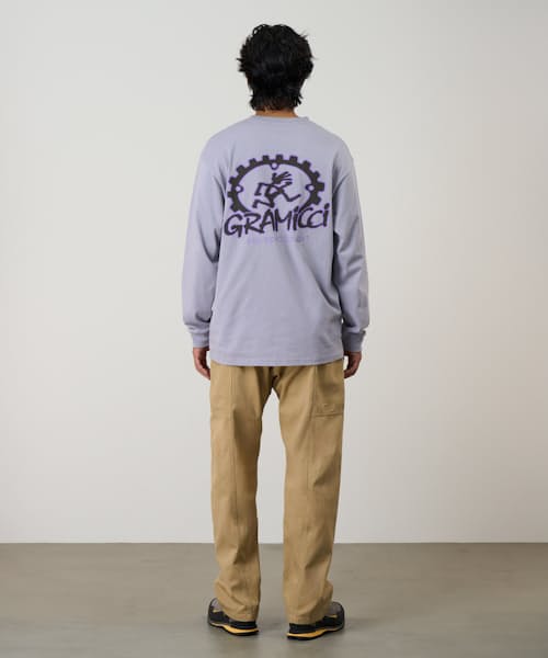 on model image of Outdoor Long Sleeve Graphic T-Shirt