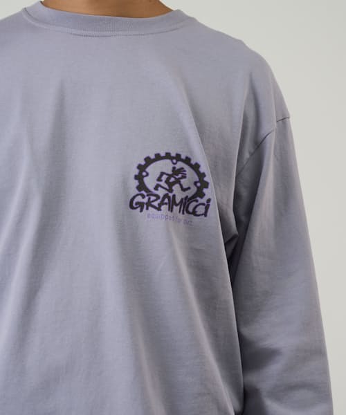 on model image of Outdoor Long Sleeve Graphic T-Shirt