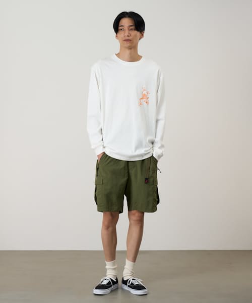 on model image of Outdoor Long Sleeve Graphic T-Shirt