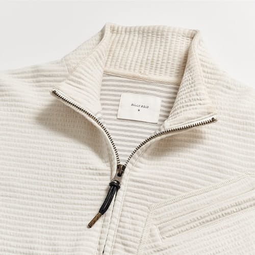 laydown detail image of Quilted Half Zip