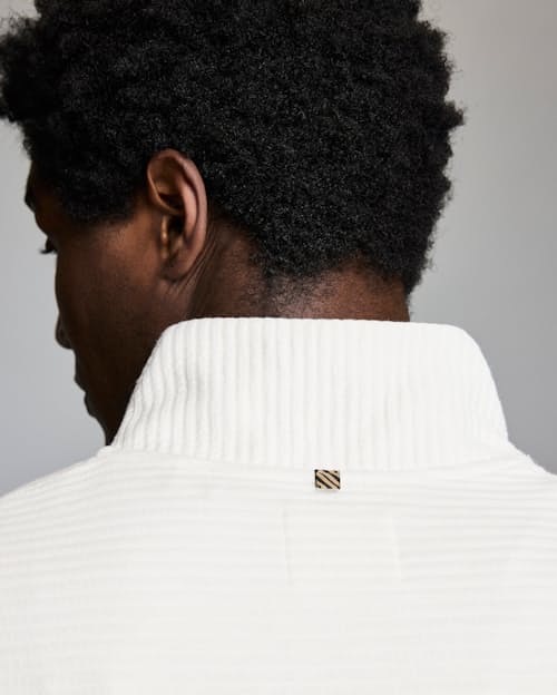 on model image of Quilted Half Zip