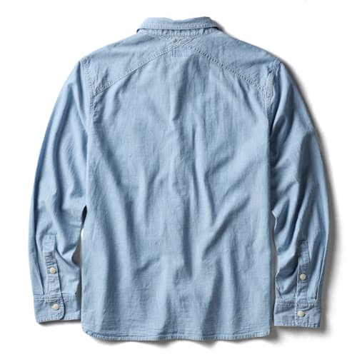 laydown image of Chambray Crossback Work Shirt