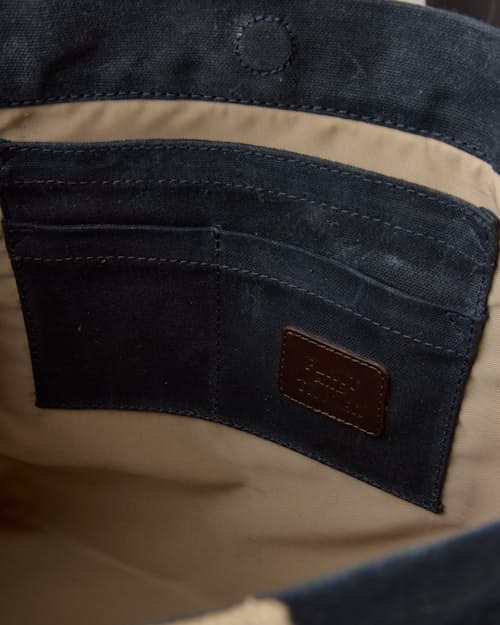laydown detail image of Waxed Canvas Tote