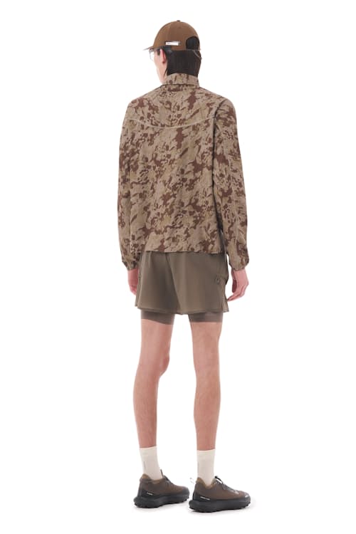 on model image of PeaceShell River Shirt