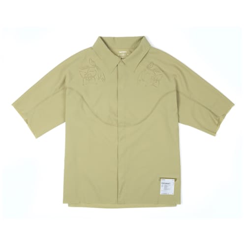 laydown image of Short Sleeve PeaceShell River Shirt