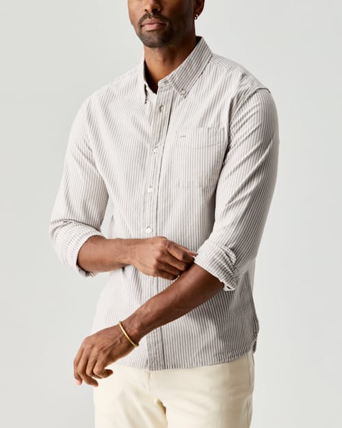 on model image of Oxford Draftsman Shirt