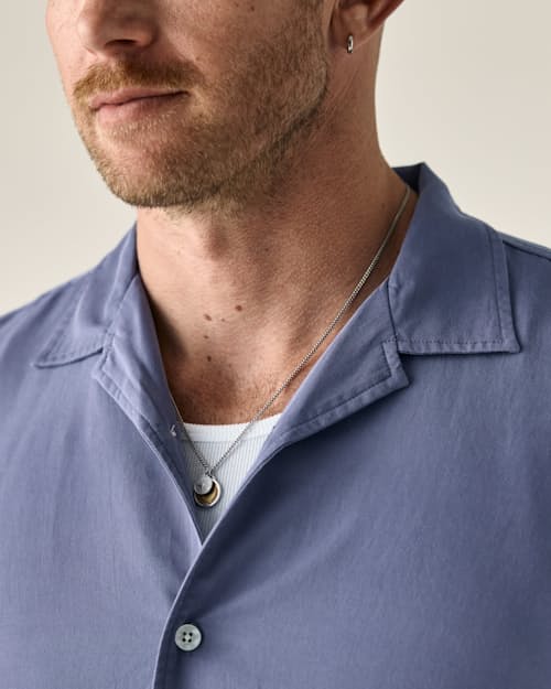 on model image of Tencel Resort Shirt