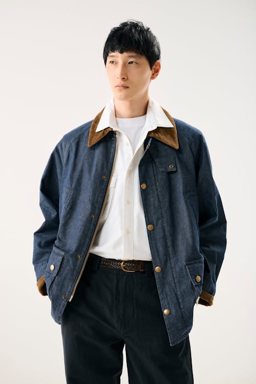 on model image of Bedale Denim Jacket