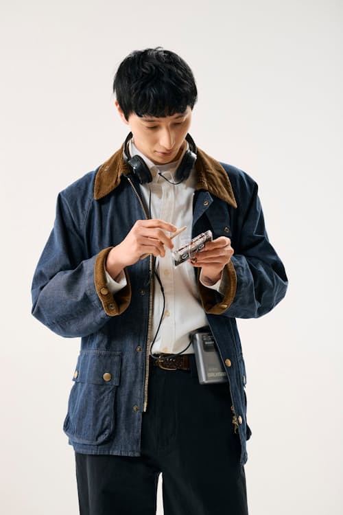 on model image of Bedale Denim Jacket