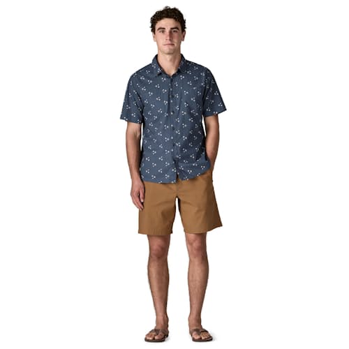 on model image of Back Step Shirt