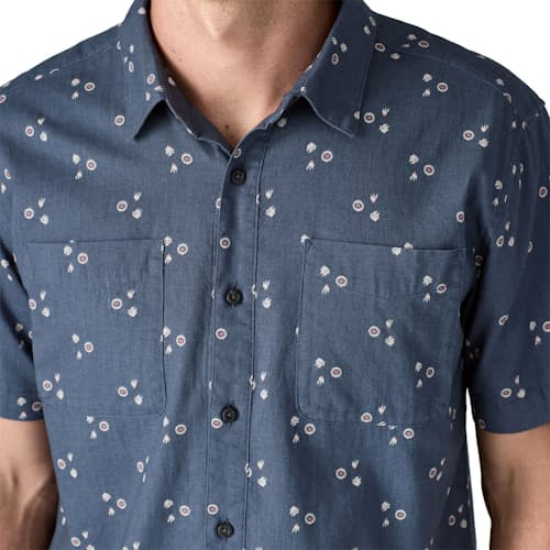 on model image of Back Step Shirt