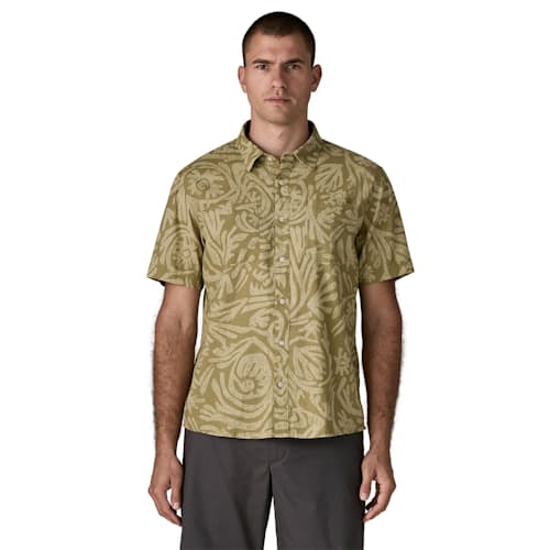 on model image of Back Step Shirt