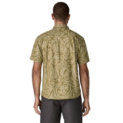 on model image of Back Step Shirt