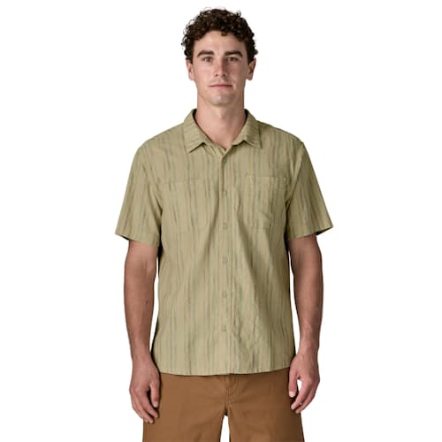 on model image of Back Step Shirt