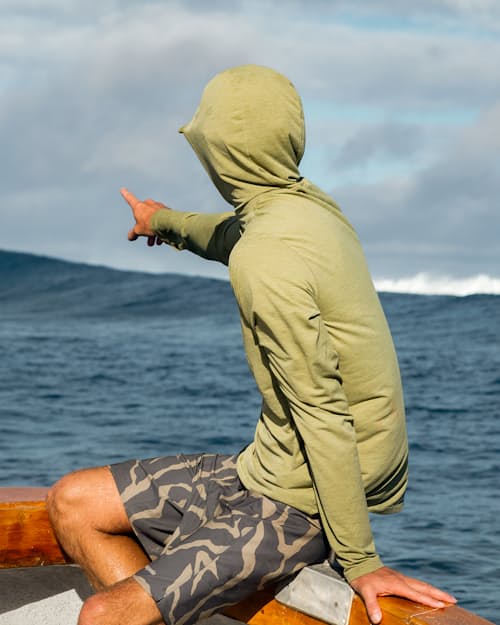 lifestyle image of Capilene Cool Sun Hoodie