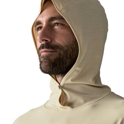on model image of Capilene Cool Ultra Hoodie