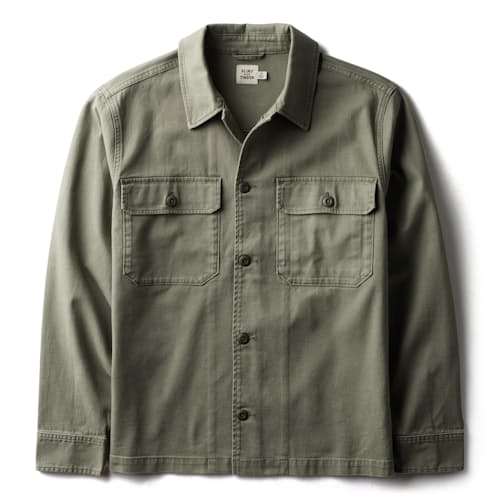 laydown image of Reverse Sateen Fatigue Shirt