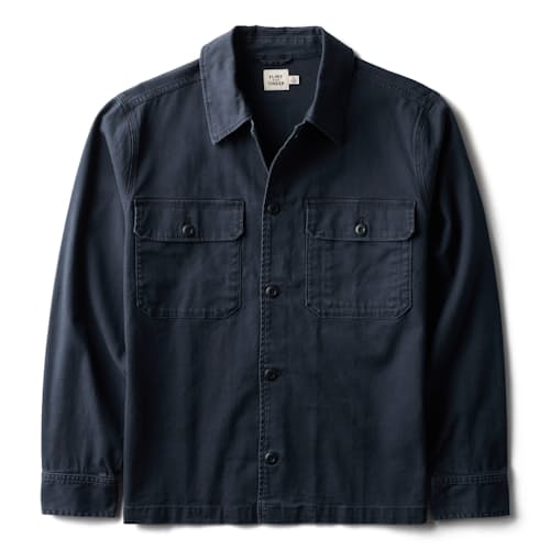laydown image of Reverse Sateen Fatigue Shirt